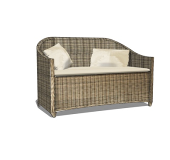 现代藤编休闲椅su模型