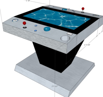 现代游戏设备su模型