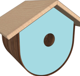 北欧原木鸟巢su模型