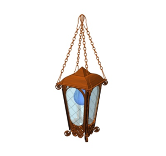 欧式金属壁灯su模型