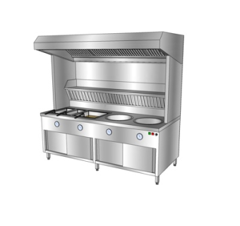 现代厨房集成灶su模型