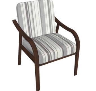 现代布艺单椅su模型