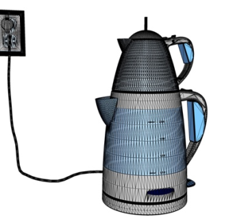 现代热水壶su模型