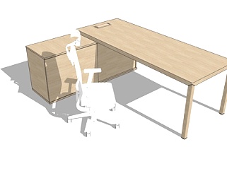 现代<em>书桌椅</em>su模型