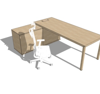 现代书桌椅su模型