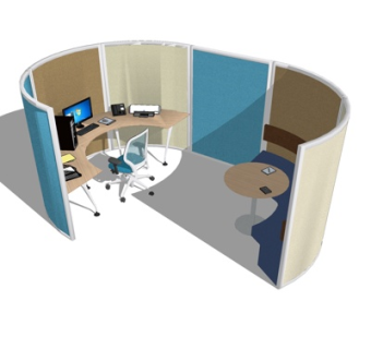 现代书桌椅su模型