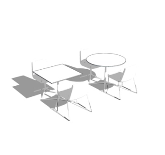现代餐桌椅su模型