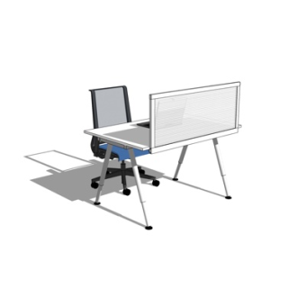 现代书桌椅su模型