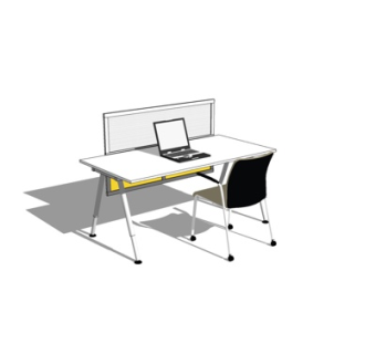 现代书桌椅su模型