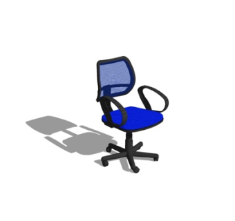 现代网格办公椅su模型