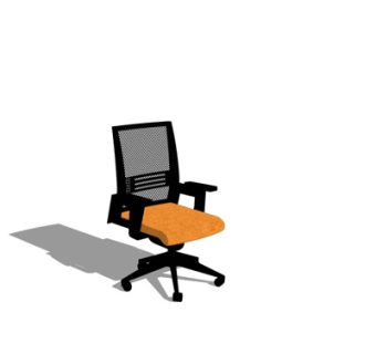 现代网格办公椅su模型