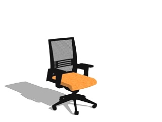 现代网格办公椅su模型