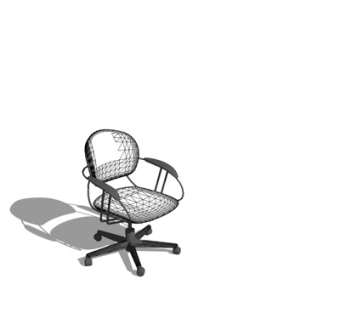 现代旋转办公椅su模型