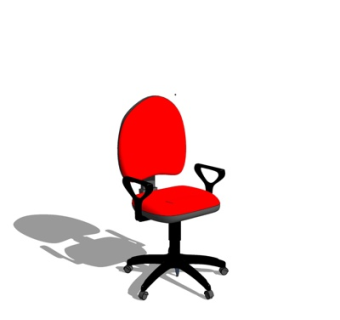 现代旋转办公椅su模型