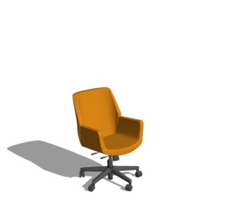 现代旋转办公椅su模型