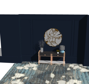 现代轻奢端景柜su模型