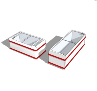 现代超市冰箱su模型