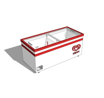 现代超市冰箱su模型