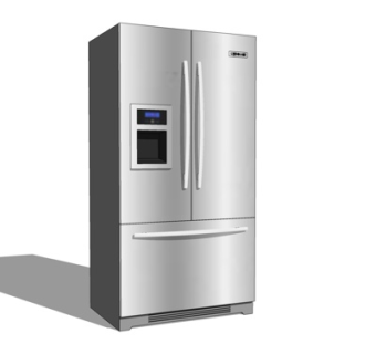 现代超市饮料冰柜su模型