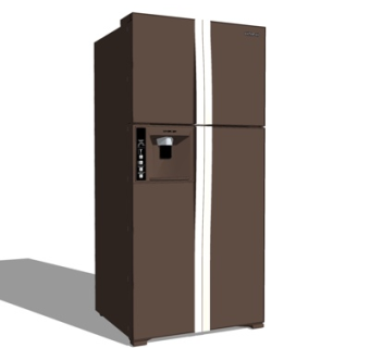 现代冰箱冰柜组合su模型