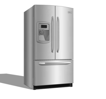 现代双开门冰箱su模型