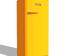 现代双开门冰箱su模型
