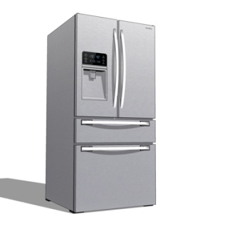 现代双开门冰箱su模型