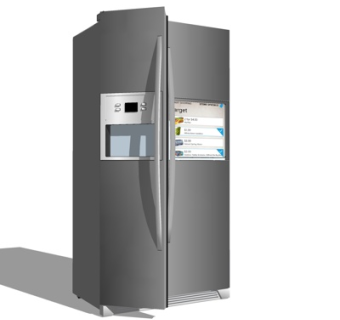 现代双开门冰箱su模型