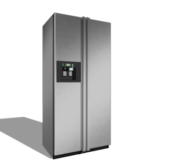 现代双开门冰箱su模型