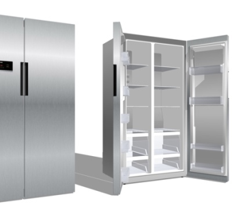 现代双开门冰箱su模型