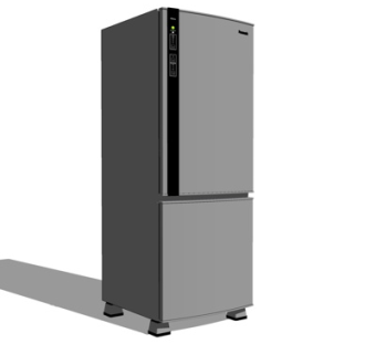 现代单开门冰箱su模型