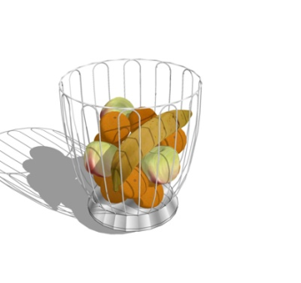 现代桃子香蕉橘子su模型