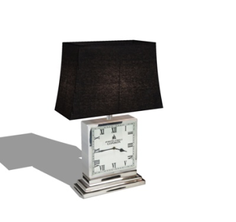 简欧时钟台灯su模型