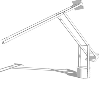 现代金属台灯su模型