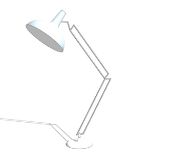 现代金属台灯su模型