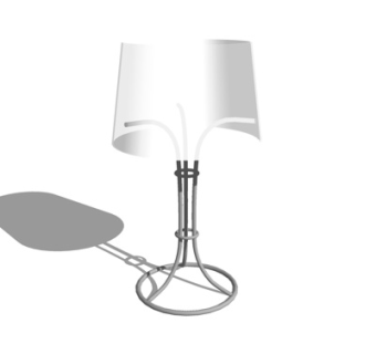现代金属台灯su模型