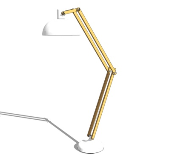 现代金属台灯su模型