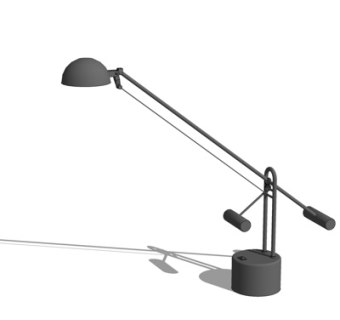 现代金属台灯su模型