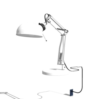 现代金属台灯su模型