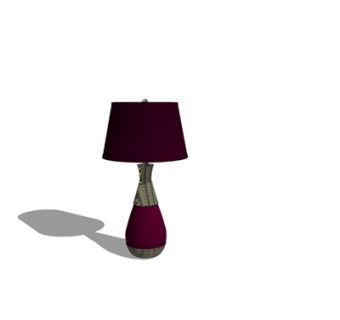 现代花瓶台灯su模型