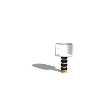 现代金属台灯su模型