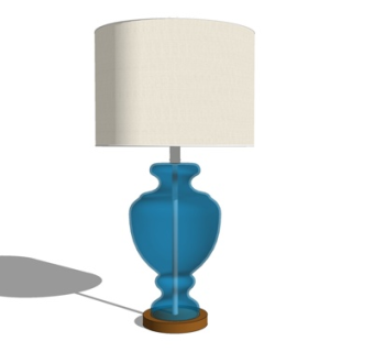 现代金属台灯su模型