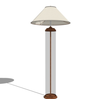 现代金属台灯su模型