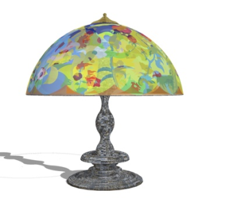 欧式伞装台灯su模型