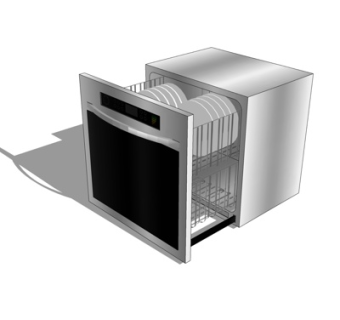 现代消毒柜su模型