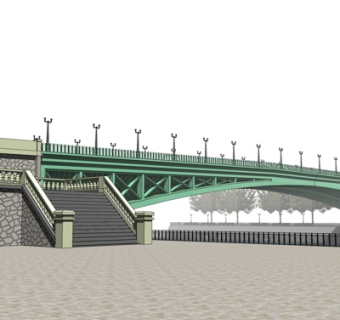 现代跨河桥梁su模型