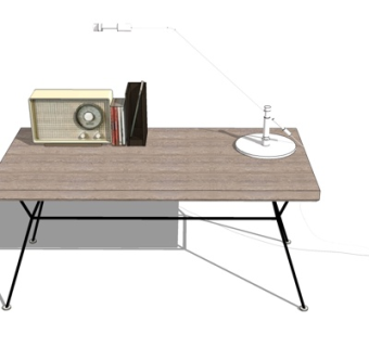 现代简约书桌su模型