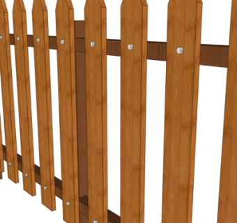 现代实木护栏su模型