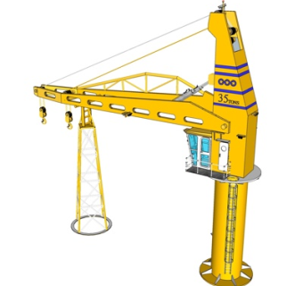 现代起重机su模型