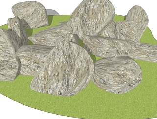 自然风石头su模型